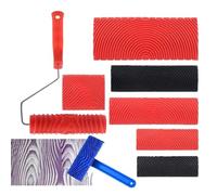 Wood Texture Roller Set - 8 Piece Grain Maker Set, Decorative Finishing Pattern Jig | Front Door, Furniture, Table, Cabinet, Counter, Workshop, Garage, Basement, Bedroom, Living Room, Kitchen