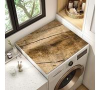 Wood Textured Print Washer and Dryer Covers for The Top -Diatomaceous Earth Mat, Absorbent Anti-Slip Dust-Proof Protector Pad for Laundry Room Kitchen Bathroom Balcony Decor (#4,30x40cm)