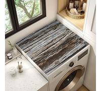 Wood Textured Print Washer and Dryer Covers for The Top -Diatomaceous Earth Mat, Absorbent Anti-Slip Dust-Proof Protector Pad for Laundry Room Kitchen Bathroom Balcony Decor (#2,30x40cm)