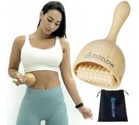 Wood Therapy Massage Cup with Roller - Maderoterapia Massager for Body Sculpting - Wooden Cupping Massage Tool for Lymphatic Drainage - Maderotherapy Helps Reduce Cellulite Appearance - by Cozlow