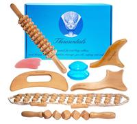 Wood Therapy Massage Tools 12-in-1 Multi-use, Lymphatic Drainage Massager, Maderoterapia Kit - Anti Cellulite Complete Body Sculpting Tools for Total Relaxation & Relief - Massager Tool for Anti Aging