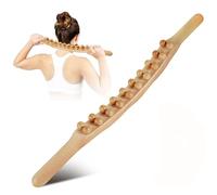 Wood Therapy Massage Tools 2 in 1 Maderoterapia Kit Wood Massage Tools Wooden Massage Roller Wooden Gua Sha Kits Lymphatic Drainage Massager Tool for Body Shaping(Style B)
