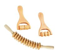 Wood Therapy Massage Tools for Body Contouring & Shaping, Maderotherapy Kit with Lymphatic Drainage Massager, Wooden Body Sculpting Tools, Pain Relief Wooden Massage Roller