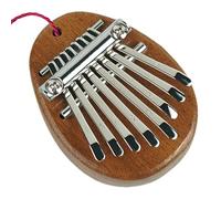 Wood Thumb Piano Wood Handmade Mbira Flat Board 8 Key Thumb Piano Pocket