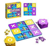 Wood Tic Tac Toe Board Game, Family Tic Tac Toe Game, Player Board Games for Family Games Night Christmas Party