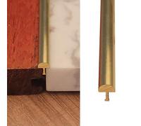 Wood to Tile Floor Transition Strip Brass, T Molding Threshold Strips/Carpet Edge Trim Bar, Flooring Seam Cover/Gap Connecting Strip, Cuttable (Color : Wide-5mm (0.2"))