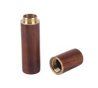Wood Toothpick Holder Capsule Case Portable Handmade Craft Outdoor Use, Texture and Large Capacity, Blackwood, Rosewood Optional, Height 8.2cm for Camping Picnic Home Use