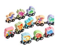 Wood Train Set Train Car 11/12 Piece Block Includes Numbers For Recognition Learning Toddler Boy Girl Wood Number Toy