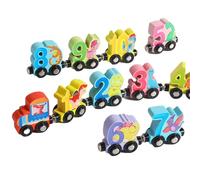 Wood Train Set Train Car 11/12 Piece Block Includes Numbers For Recognition Learning Toddler Boy Girl Wood Number Toy