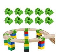 Wood Train Track Connecting Pieces | Track Adapter for Wooden Train - Connecting Accessories for Children Ages 3+ Indoor Play Girls Boys Preschool Kindergarten Bedroom Living Room