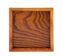 Wood Tray, Wooden Food Serving Square Solid Wood Tea Tray Wooden Tea Serving Handcrafted Decorative for Coffee Snacks Breakfast Dinner (12.5 * 12.5cm)
