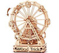 Wood Trick Ferris Wheel Rotating Mechanical Model - 3D Wooden Puzzles for Adults and Kids to Build - Engineering DIY Wooden Models for Adults to Build