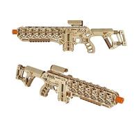 Wood Trick Fusion X Rifle Gun 3D Wooden Puzzles for Adults - with Telescoping Butt, Fuse, Sight and Clip for 9 Rounds - Detailed Construction - 23x8″ - Model Kit for Adults to Build - 14+