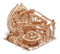 Wood Trick Galaxy Marble Run 3D Wooden Puzzles Age 14+ for Adults and Kids to Build - 15x12.6 - Electric Driven - Roller Coaster Wooden Model Kits for Adults and Teens to Build