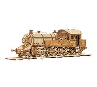 Wood Trick Grand Traveler 246 Wooden Train Set w/Railway - Rides up to 6m - Locomotive Model Kit - 3D Wooden Puzzles for Adults to Build - Engineering DIY Models for Adults to Build