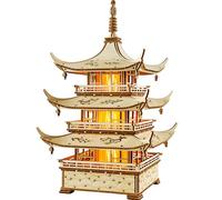 Wood Trick Harmony Tower Pagoda 3D Wooden Puzzles for Adults to Build