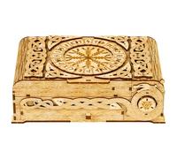 Wood Trick Nordic Chest Puzzle Box 3D Wooden Puzzles for Adults to Build - Scandinavian-Inspired Engravings - Engineering DIY Project Mechanical 3D Puzzle Model Kits for Adults