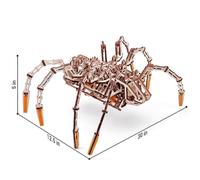 Wood Trick Mechanical Spider 3D Wooden Puzzle - Runs up to 7 feet - Wooden Model Kit for Adults and Kids to Build