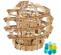 Wood Trick Wooden Marble Run Electric Motorized - 3D Wooden Puzzles for Adults to Build - 17x16 - Marble Maze Wooden Model Kits for Adults and Teens to Build
