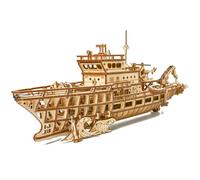 Wood Trick Yacht Mechanical 3D Wooden Puzzle for Adults to Build - Drives up to 8 ft - Model Kits for Adult - DIY Wooden Models to Build