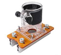 Wood Trimmer Router Base, 2 in 1 Compact Wood Palm Router Base Router Slotting, for Carbinet Furniture Woodworking,Aluminum + Bakelite(B)