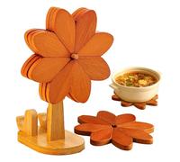 Wood Trivet,Windmill with Phone Holder - Wooden Trivets for Hot Dishes | for Pot Pan Bowl Kitchen Living Room Home Decor Farmhouse Office Birthday Christmas