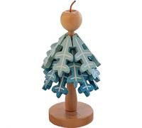 Wood Trivets for Hot Dishes, Tree Trivet for Hot Dishes, Wood Tree Trivet Set with 4 Wooden Trivets & 1 Stand Like a Christmas Trees, Wooden Christmas Trees Coasters, for Hotdishes Bowl Teapot