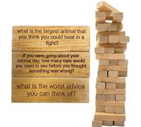 Wood Tumbling Tower Game, Wooden Board Stacking Game, Classic Stacking Block Games for Challenging Your Skills, Interactive Ice Breaking Game