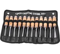 Wood Turning Chisel, 12Pcs Professional 8in Cutting Portable Carving Chisels HSS for Hardwood for Lathe for Carpenter for Grinder