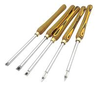 Wood Turning Chisel Set, Carbide Tipped Tools with Multiple Cutters for Smooth Crafting and DIY Projects