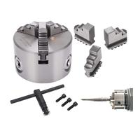 Wood Turning Lathe Plates - Alloy Self-Centering Adapter, 80mm and High Precision Lathe Mandrel, for Engraver, Milling Machine, Router, 3D Printer, Drill and Woodworking