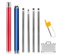 Wood Turning Tool Set Carbide Tipped Lathe Finisher/Rougher/Detailer/Hollower Tool Set(4Pcs Bar+1Pcs Handle) with Round/Square/Diamond Carbide Insert and Screw and Wrench