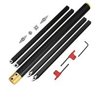 Wood Turning Tools Set, 4-Piece Carbide Lathe Tool Kit with Inserts