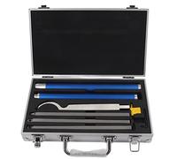 Wood Turning Tools Set with Aluminum Handle, Tungsten Carbide Lathe Rougher and Finisher, Ergonomic Woodturning Tool for Beginners and Pros, Includes 4 Hollowing Tools for Woodwork