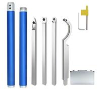 Wood Turning Tools Set with Carbide Tipped Inserts, Lathe Rougher and Finisher Tools, Interchangeable Aluminum Alloy Grip Handle for Precision Hollowing