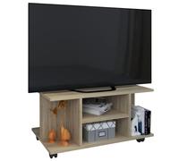 Wood TV Lowboard TV Seh Rollers Findalo 40x80x40 - VCM