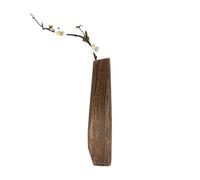 Wood Vase - Wooden Tall Rustic Vase - Table Ornament Home Decoration for Indoor Outdoor Patio Hallway Bathroom Bedroom Centerpieces Shelves Dining Entryway Bookshelf Living Room