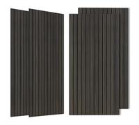 Wood Veneer Acoustic Panels,4 Pack 47.2”x23.6” Sound Panels, Decorative Large Wood Panels for Wall, for Office,Home Theater,Studio,Living Room,Rustic Walnut