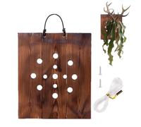 Wood Wall Planter, Staghorn Fern Hangable, 11.81x9.65x0.91in Mounting Plate, Easy to Install, Rustic Wood Design for Air Plants, Kitchen, Living Room, Hallway, Entryway, Porch, Patio, Bedroom