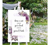 Wood Wedding Sign Pick A Seat Not A Side Wedding Sign Unplugged Ceremony Sign Personalized Wedding Greeting Couples Customized Rehearsal Dinner Party Welcome Board 30X20 Inch