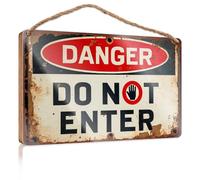 Wood Welcome Sign Danger: Do Not Enter. Patio Bar Accessories Signs & Plaques(23X35CM)