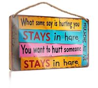 Wood Welcome Sign What Some Say Is Hurting You Stays In Here. Patio Bar Accessories Signs & Plaques(15X28CM)