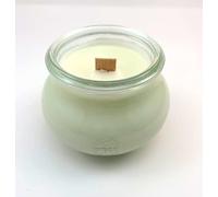 Wood Wick Gold Candle in Weck Deco Jar (Natural Soy Wax) - Toasted Marshmallow Fragrance