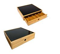 Wood Wooden 5 compartment 45-50 coffee pod holder drawer Coffee maker stand Tea Coffee storage organiser Standard Pod size Compatible