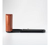 Wood Wooden L Hand Grip Handle For ZFC Camera Aluminum Alloy Baseplate quick release (Desert Ironwood,Black Base)