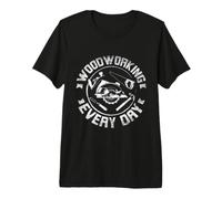 Wood Woodworking Every Day Woodworker Workshop Premium T-Shirt