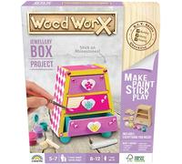 Wood WorX Jewellery Box | 3D Wooden Model Kit | Build, Paint, Stick & Play | Model Kit for Kids Aged 5+