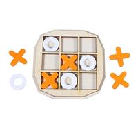 Wood X and O Letters for - Fun Strategy Game for Groups | Natural Pine Components with Polished Finish & Storage Bag for Coffee Tables, Parties, Classrooms and Family Lounges