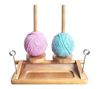 Wood Yarn Spinner,Double Winder Thread Organizer Dispenser - Yarn Ball Holder Stand,for Blocking Birthday Women Beginners Grandma Adults Crochet Crocheting Supplies Craft Crocheters Sewing
