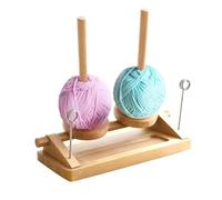 Wood Yarn Spinner - Wooden Rotating Thread Organizer - Yarn Spinner Holder - for Mom Birthday Beginners Grandma Adults Crochet Crocheting Craft Crocheters Sewing Supplies